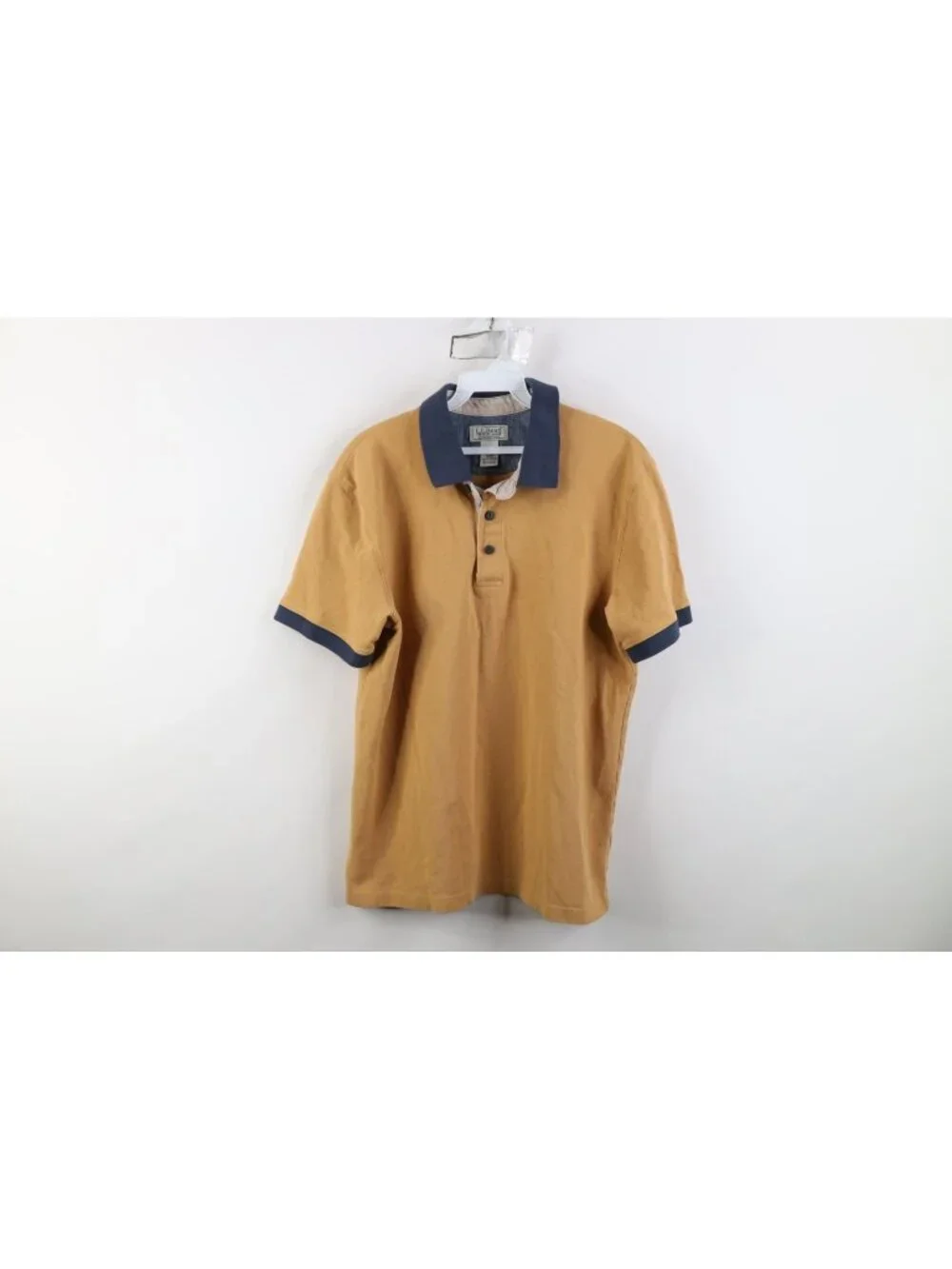 Vintage 90s Y2K LL Bean Mens Medium Faded Ringer Casco Bay Collared Polo Shirt
